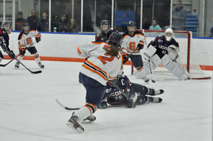 Syracuse climbed back into the game with 1:57 left but could not get a second goal in the 2-1 loss. 